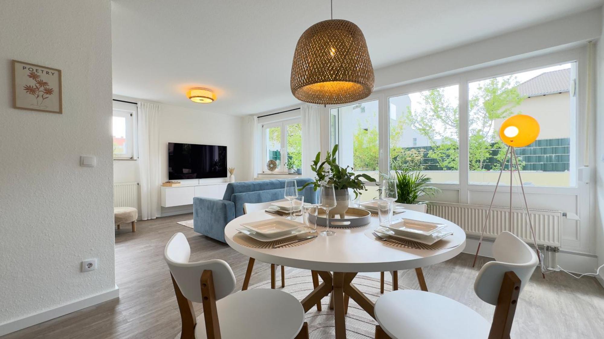 Fewo Am Park - 4P, Boxspringbett, Balkon, Smarttv, Gesundbrunnen, Familienfreundlich Halle  Eksteriør bilde