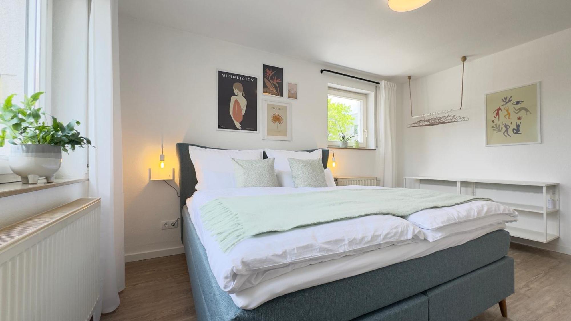 Fewo Am Park - 4P, Boxspringbett, Balkon, Smarttv, Gesundbrunnen, Familienfreundlich Halle  Eksteriør bilde