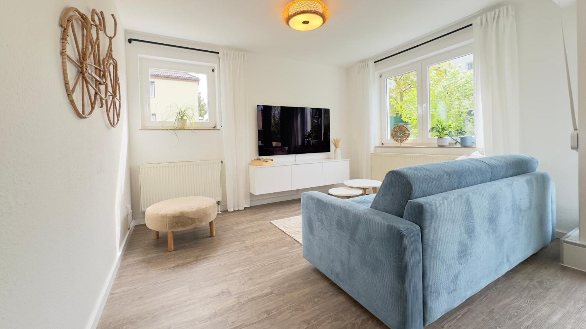 Fewo Am Park - 4P, Boxspringbett, Balkon, Smarttv, Gesundbrunnen, Familienfreundlich Halle  Eksteriør bilde